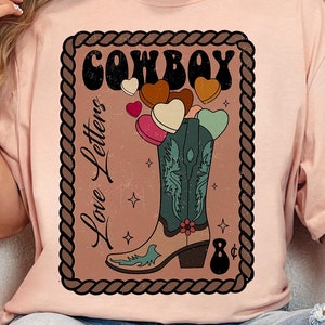 Carta de amor de cowboy PNG, Dia dos namorados Png, Dia dos namorados retrô Png, Camisa de dia dos namorados Png, Dia dos namorados engraçado Png, Dia dos namorados ocidental Png, Howdy