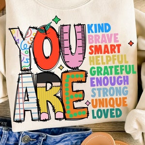 You are Kind Png, School Doodles Png, Retro Teacher PNG, Teacher PNG, Teacher Life PNG,  Teacher Sublimation, Back to School Png