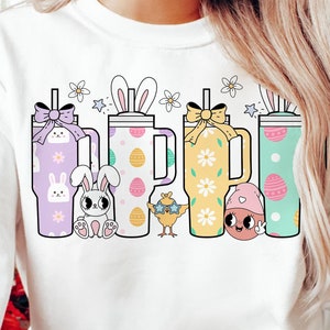 Retro Obsessive Cup Disorder Easter Png, Retro Easter png, Cute Easter png, Easter Bunny png, Happy Easter png, Digital Download Png
