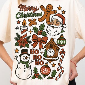 Retro Christmas PNG: Preppy Pink Christmas Sublimation Design (Digital Download)