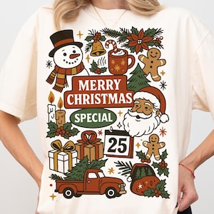 Retro Christmas PNG: Preppy Pink Christmas Sublimation Design (Digital Download)