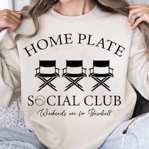 Baseball Mom SVG: Home Plate Social Club (PNG, SVG)