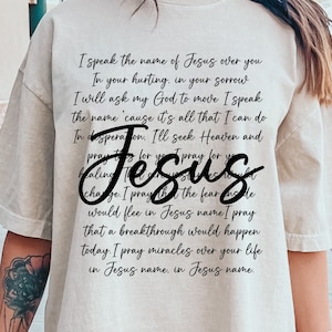 I Speak The Name Of Jesus Song Lyrics Sweatshirt Back Print I Speak The Name Of Jesus Song Lyrics Sweatshirt Back Print