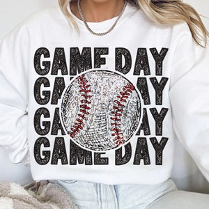 Sparkly Baseball PNG, Glitter Game Day PNG, Baseball Png, Digital Download Png, Baseball Team Png, Baseball Mama Png, Faux Sequin Png