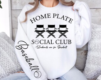 Baseball Mom SVG: Home Plate Social Club Design (Digital Download)
