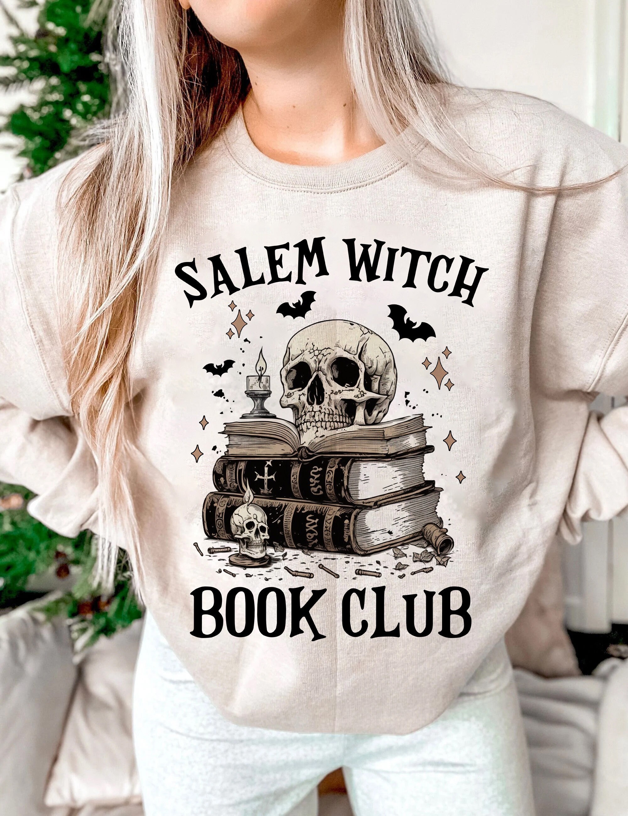 Salem Witch Book Club PNG: Spooky Halloween Design (Digital Download)