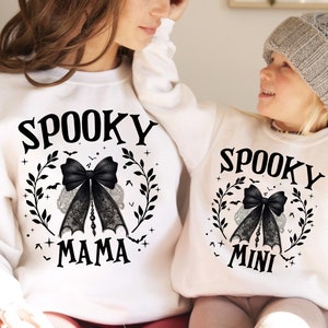 Spooky Mama Mini Halloween PNG: Retro Fall Shirt Sublimation