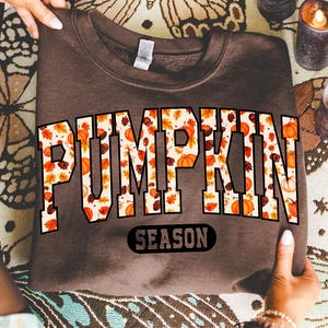Pumpkin Season PNG, Retro Halloween PNG, Preppy Pumpkin Bow Png, Halloween Shirt Png, Trendy Fall Pumpkins, Spooky Season Png