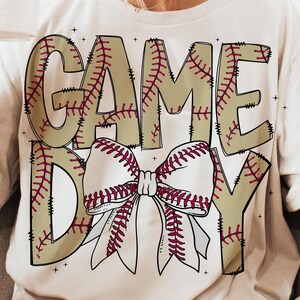 Game Day Baseball Bow Png, Coquette Baseball Png, Game day Png, Baseball Mom, Baseball Png Design, Baseball Season, Baseball Png, Sports Png