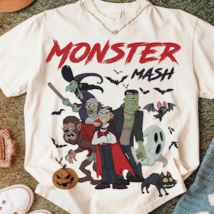 Retro Monster Mash PNG: Funny Halloween Shirt Design (Digital Download)