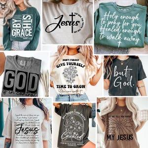 Minimale christelijke quote SVG bundel, christelijke sublimatie, esthetische bijbelvers png, christelijk shirt SVG, religieuze SVG, Jezus SVG