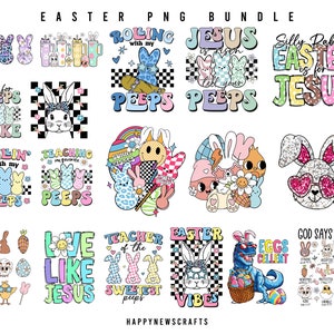 Retro Easter PNG Bundle: Christian Sublimation Designs (Digital Download)
