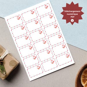 Etiquettes cadeaux de Noël à imprimer | Fichier numérique à télécharger, 2 PDF