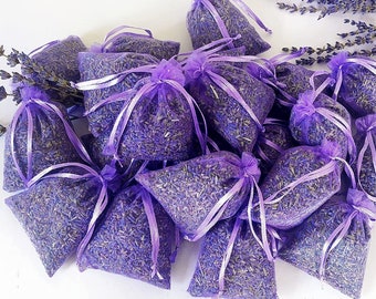 Dried lavender bags. 3 to 100. moth repellent. sleep aid room fragrance confetti