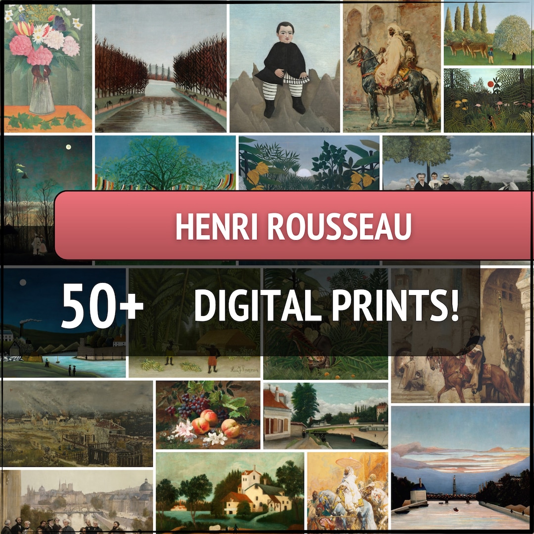 50+ Henri Rousseau Famous Artwork Prints, 7200 X 10800px+ File Size ...