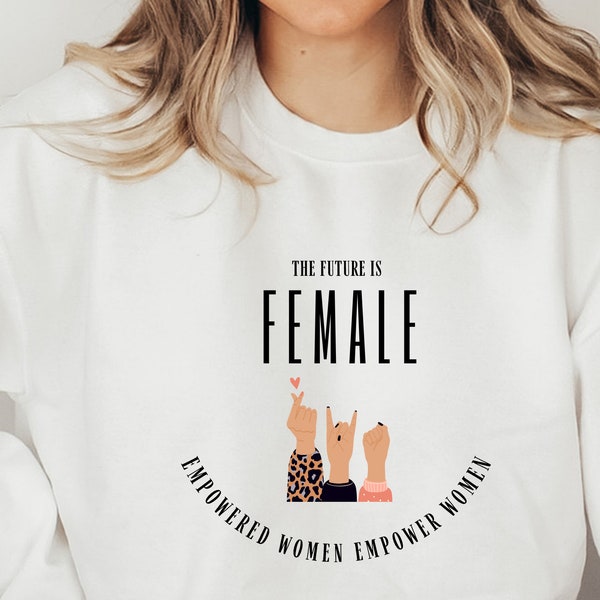 L’avenir est féminin, Chemise féministe, Chemise minimaliste à manches longues, Chemise féministe, Chemise de déclaration femmes, Cadeau pour elle