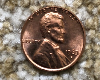1963 D Very Rare Lincoln Penny 1963D US 1 cent Mint UNC beautiful , American 1 Cent Coin United States Abraham Lincoln, Denver (1963)
