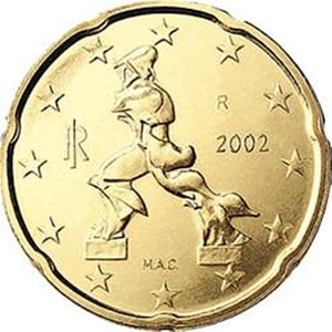 20 Cent Euro Italy 2002 &quot;R&quot; Uncirculated