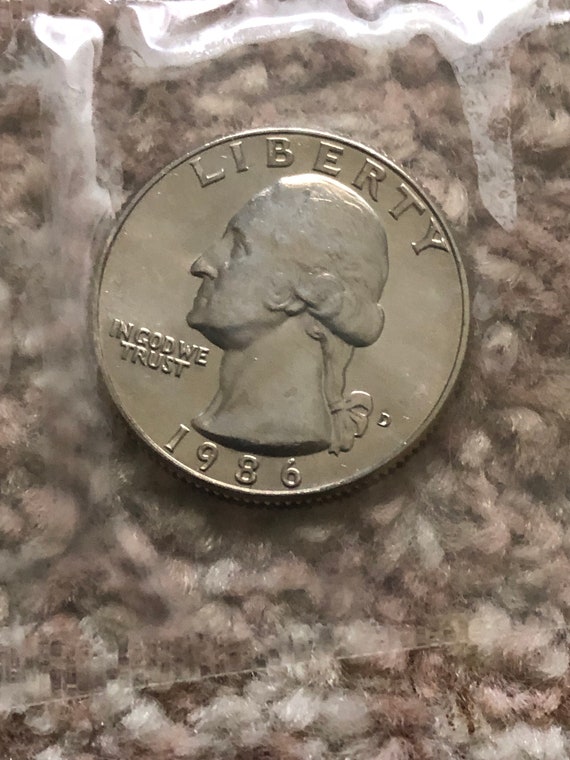 1986-D 25C Washington Quarter Dollar 1986 U.S. Quarter Silver/clad