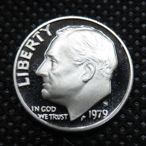 1979 Roosevelt Dime 1979S Type 1 US Dime Uncirculated 10 cent Dime, American Coin United States 1 Dime Franklin D. Roosevelt Silver/Clad