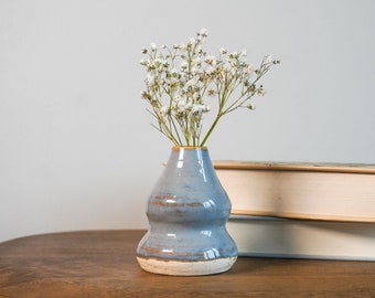 Small light blue bubble vase