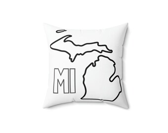 Michigan Spun Polyester Square Pillow