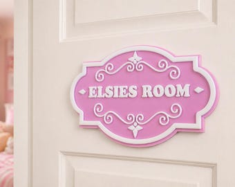 Personalised Door Name Sign | Custom Kids Bedroom Plaque | Nursery Door Sign | 3D Acrylic Name Sign | Girls & Boys Room Decor | Handmade UK
