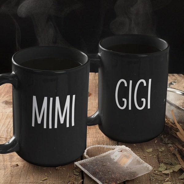 Custom Mugs for Grandparents Grandma and Grandpa Mugs Custom Text Gift for Grandparents Personalized Granny Grandad name of your choice