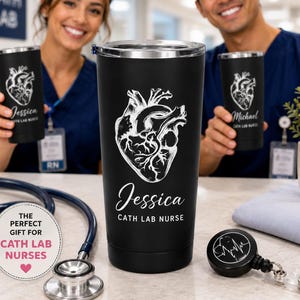 Cath Lab Nurse Gift, Personalized Travel Mug, Cardiac Nurse Tumbler, Cath Lab Team Gift, Interventional Cardiology Cup, Graduation Gift