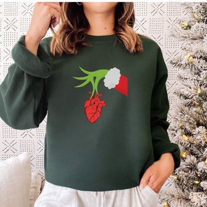 Buy Christmas Cardiac Nurse Sweatshirt Heart Anatomy Sweatshirt Anatomical Heart Gift Doctor Ugly Sweater Cardiology RN Nursing School Student Online in India Etsy