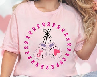 Breast Cancer Awareness Shirt  Mastectomy Gift for Survivor, Chemo Support Tee, Mammogram Tech T-Shirt, Motivational Pink Ribbon Top