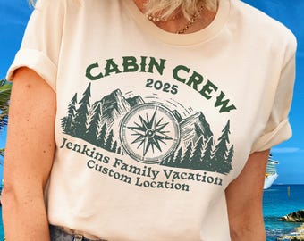 Personalized Cabin Family Vacation Shirts, Custom Mountain Trip Tees, Matching Camping Shirts, Family Hiking Adventure T-Shirts