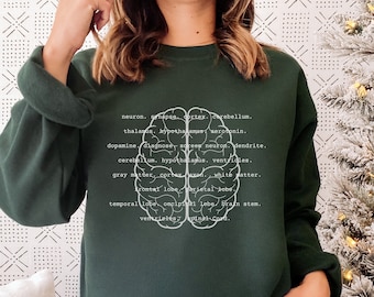Funny Neuro Nurse Sweatshirt Neuroscience Tshirt for Neurology RN Neurologist PHD Student Graduation Science Grad Anatomical Brain Hoodie