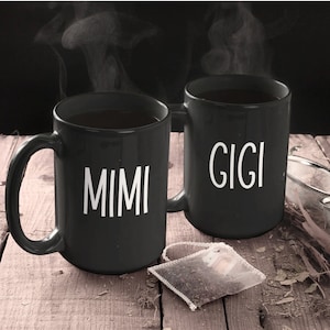 Custom Mugs for Grandparents Grandma and Grandpa Mugs Custom Text Gift for Grandparents Personalized Granny Grandad name of your choice