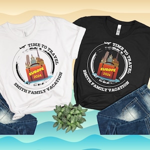 Europe Vacation Shirt Europe Group Tshirt Custom Family Vacation Tee Personalized Name Matching Shirts Honeymoon Tshirts Anniversary Shirts