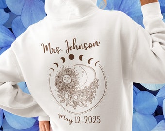 Mrs. Bride Hoodie Full Zip up Bridal Shower Gift Honeymoon Sweatshirt Vintage Bridal Sweatshirt  Wedding Jacket  Bride Zip-Up Mrs Sweatshirt