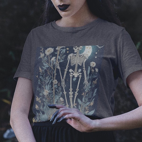 The Audacity  Shirt Whimsigoth Skeleton Tee The audacity Skeleton Tarot Card shirt Mystical Moon Tee Wicca-Themed Tshirt Gift