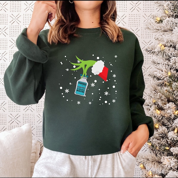 Christmas Nurse shirt CRNA Nurse Sweatshirt Nurse Anesthetist Crewneck CVICU Propofol Tee Sedation Holiday ICU Nursing School Student
