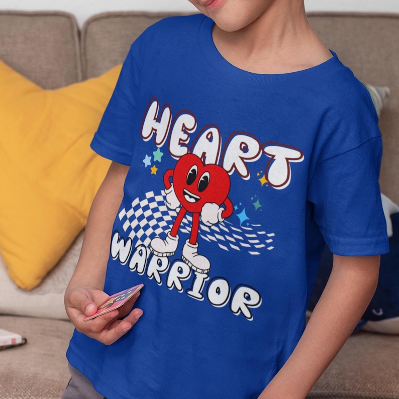 Retro Heart Warrior PNG SVG CHD Awareness Digital Download Kids Cardiac ...