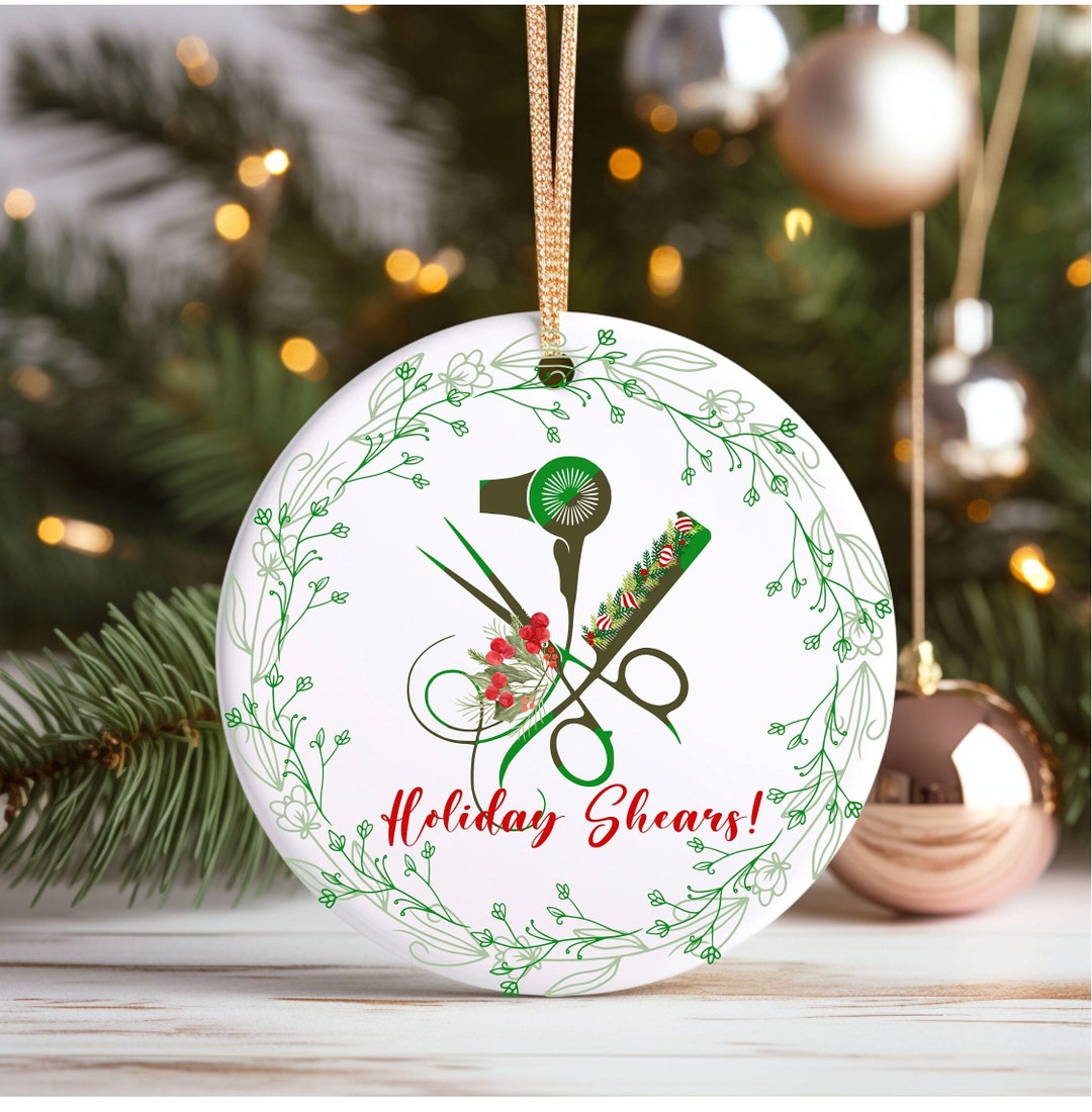Hairdresser Ornament Funny Gift for Christmas or Hanukkah Hair
