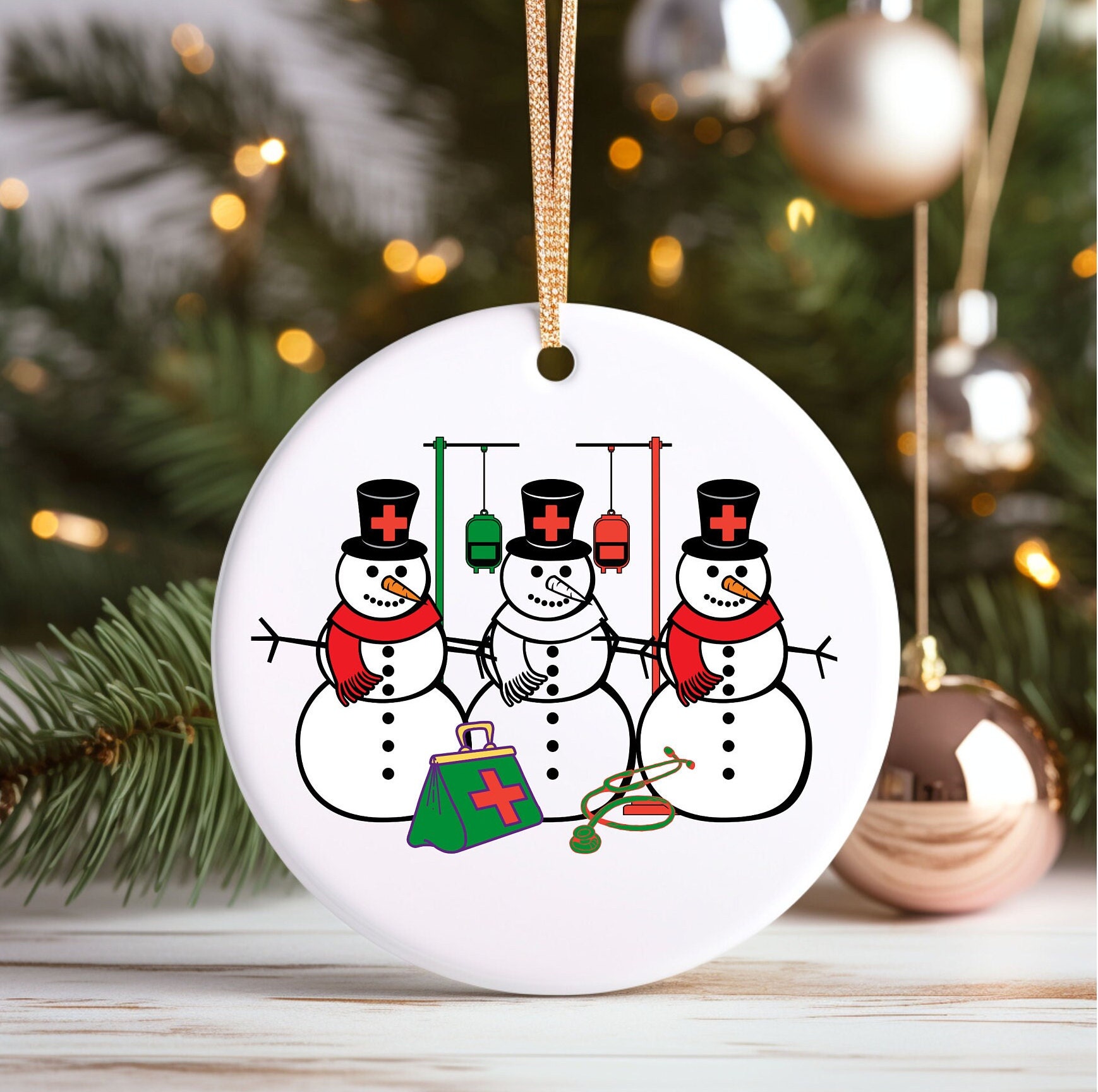 Santa’s Favorite Nurse, Personalized Custom Acrylic Ornament, Christmas Gift For Nurse