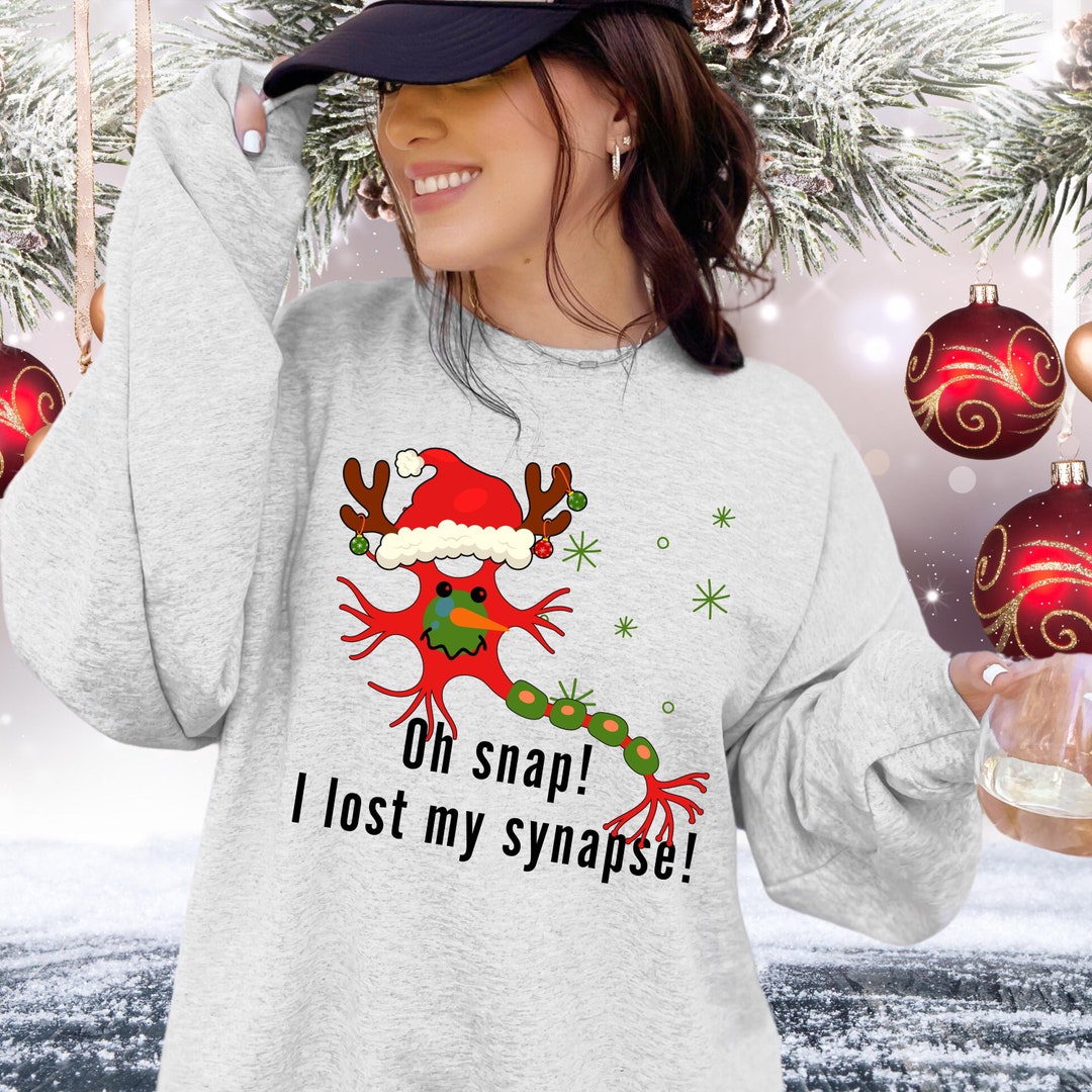 Science Brain Neuron Christmas Sweatshirt Neuro Nurses Gift Neurology ...