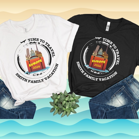 Europe Vacation Shirt Europe Group Tshirt Custom Family Vacation Tee Personalized Name Matching Shirts Honeymoon Tshirts Anniversary Shirts