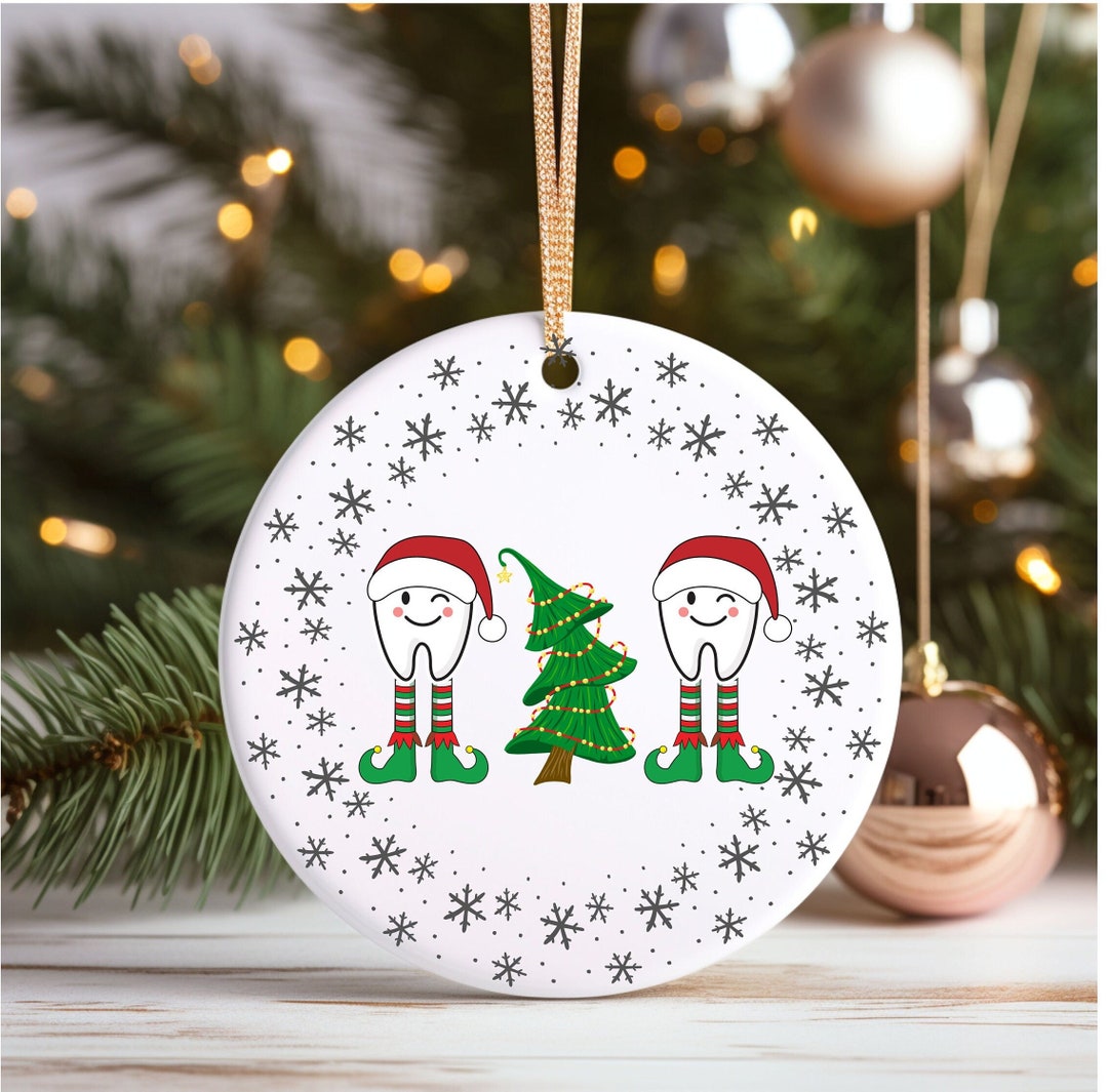 Funny Dental Christmas Ornament Festive Dentist Holiday Decor Gift for