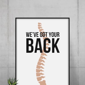 Spine Anatomy Poster Digital Download Chiropractor Office Print Ortho Pt Ot Decor Spinal Surgery SVG PNG Wall Art Orthopedic RN Nurse Card
