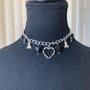 Black & Silver Charm Necklace