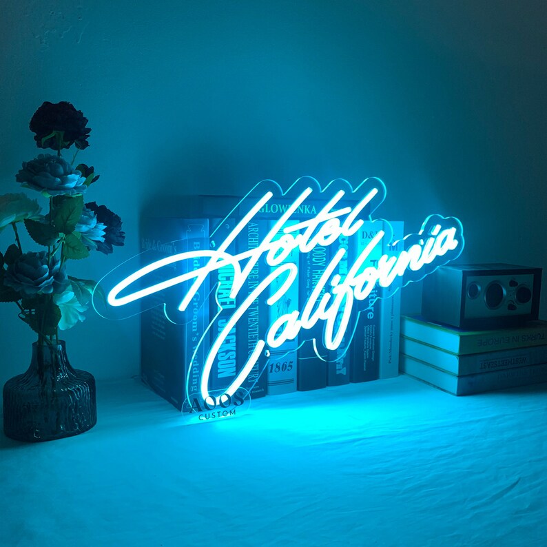 Hotel California Neon Sign for Room Decor Aesthetic Neon - Etsy