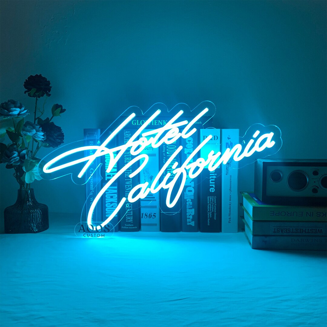 Hotel California Neon Sign for Room Decor Aesthetic Neon - Etsy