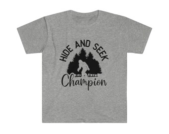 Yeti Mens Shirts, Big Foot Shirts, Hide And Seek Champion, Funny Novelty Tshirts, Yeti Gifts, Sasquatch Shirts, Missing Link, Unisex Shirts