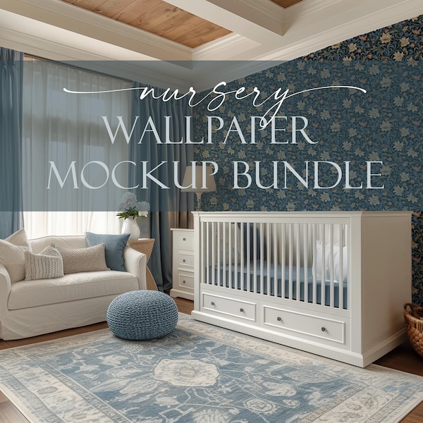 Kinderzimmer Tapeten-Mockup-Bundle (10) | Leere Wand Mockup, Leere Wand Mockup, PSD Smart Objekt | Wandbild Mockup | PSD JPG | Tapete MockUp